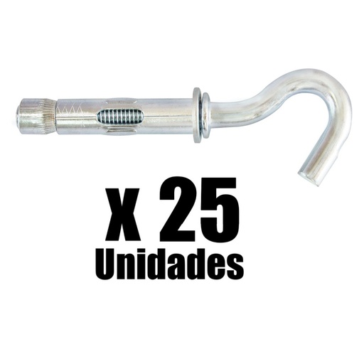 Chazo Anclaje Metalico Abierto CA Mejia x 25u