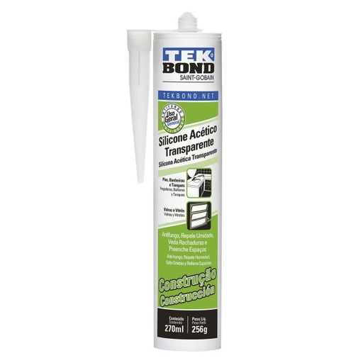 [69957326982 x 24] Silicona acetica transparente x 24u TekBond