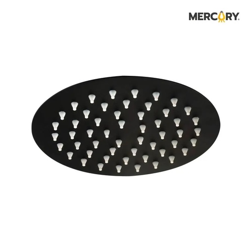 [FGR26] Ducha Regadera Redonda 8" Negro Mate Mercury