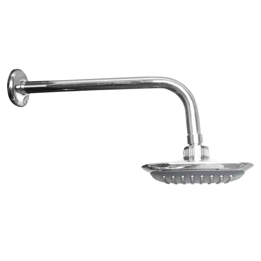 Ducha Regadera Cromada Con Brazo Cuadrada Fermetal
