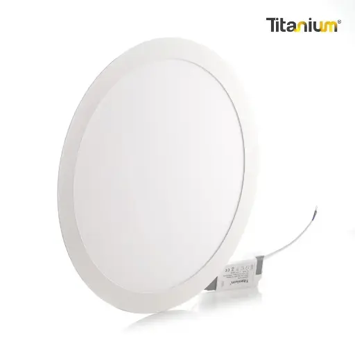 Panel Led Incrustar Redondo 6500k Titanium