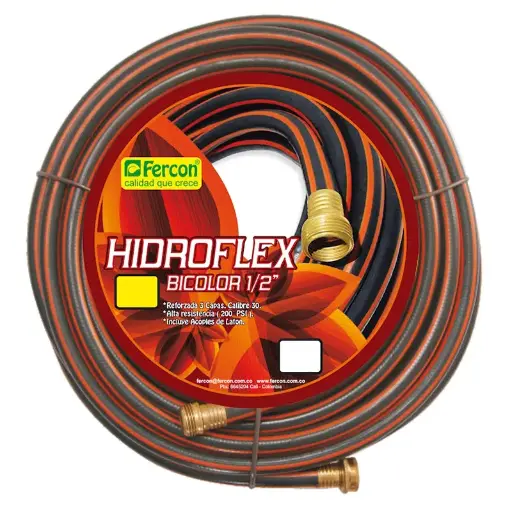 Manguera Jardin 1/2" Bicolor Acoplada Ado