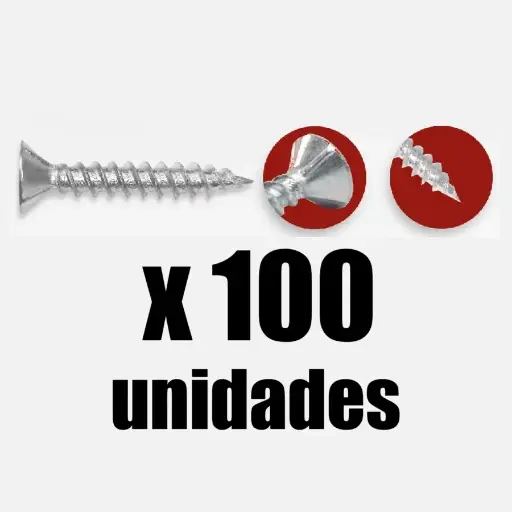 [5220B67800] Tornillo lamina cabeza plana 6x1 Ado x 100u