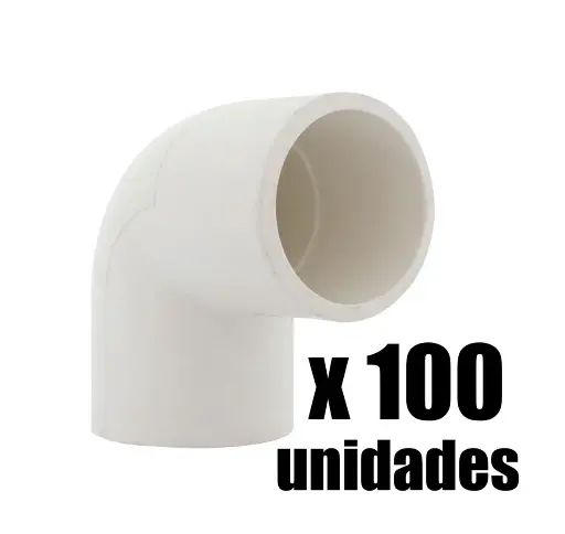 [2005875-100] Codo 90° Presion PVC 1/2" x 100u
