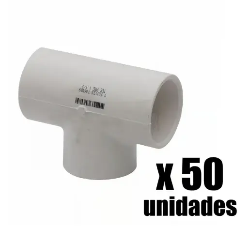 [2005887-50] Tee presion Pvc 1/2" x 50u