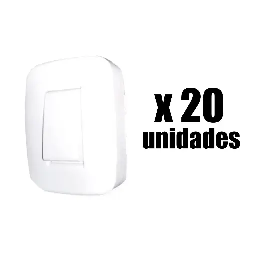 [ETI81-20] Interruptor sencillo sobreponer basic blanco Mercury x 20
