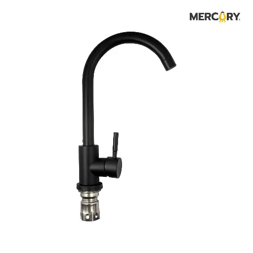 [FGR55] Llave Lavaplatos Monocontrol Mesa Luxury Negro Mate Palanca Mod1 Mercury