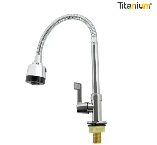 [TTA76] Llave Lavaplatos Móvil Mesa Flexible Cromada Titanium