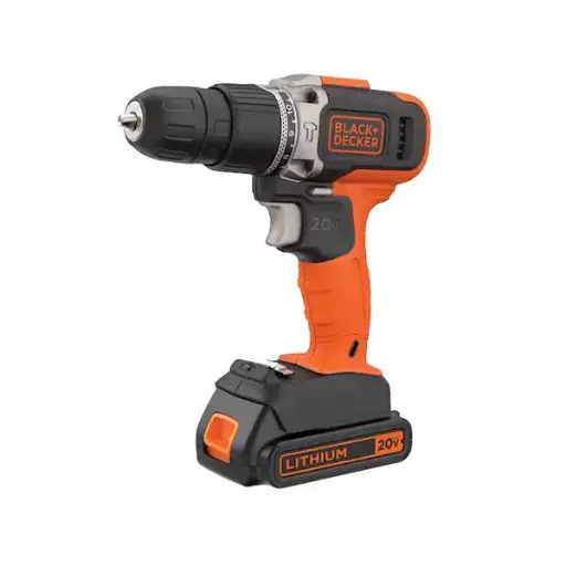 [BCD704C1-B3] Taladro inalámbrico percutor 3/8 20v + batería y cargador Black & Decker