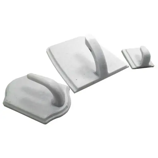 [826] Gancho Adhesivo Barroco Blanco 40x55mm Uduke