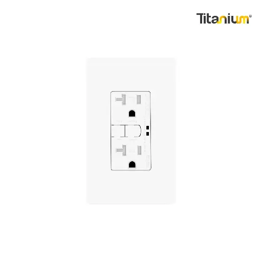 [TTA51] Toma GFCI Titanium 20a Blanca