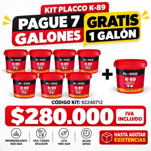 [92240712] Promo Placco K-89 Paga 7 Lleva 8 Galones