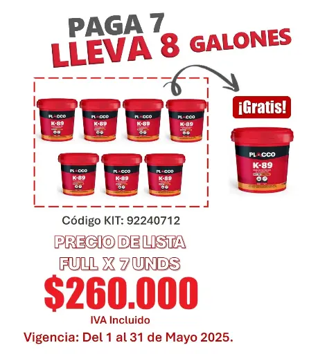 [92240712] Promo Placco k-89 Paga 7 Lleva 8 Galones