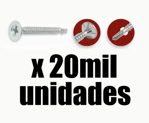 [5220F16078] Tornillo Autoavellanante Punta Aguda Nervado 6x7/8 CA Mejia x 20000u