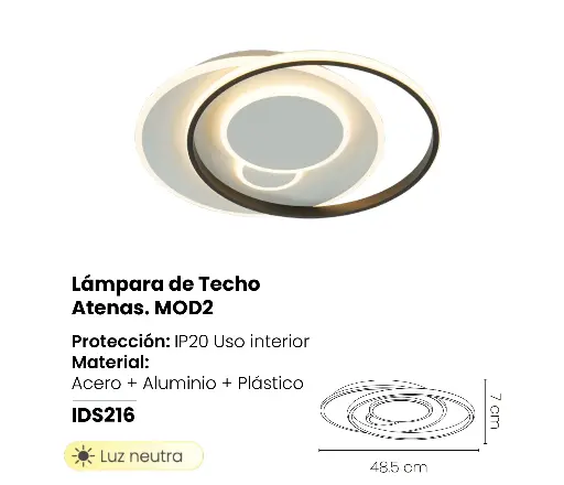 [IDS216] Lampara De Techo 40w Atenas Mod2