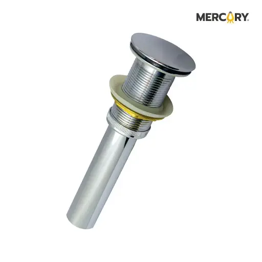 [FGR48] Desague Lavamanos Push Sin Rebose Tapa Grande 1.1/4" Mercury