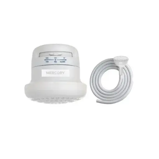 [ECA149] Ducha Electrica 110v C/Selector Color Blanco + Manguera Con Regadera Mercury