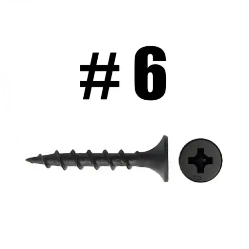 Tornillo Drywall Negro #6