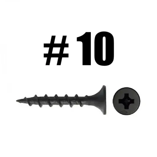 Tornillo Drywall Negro #10
