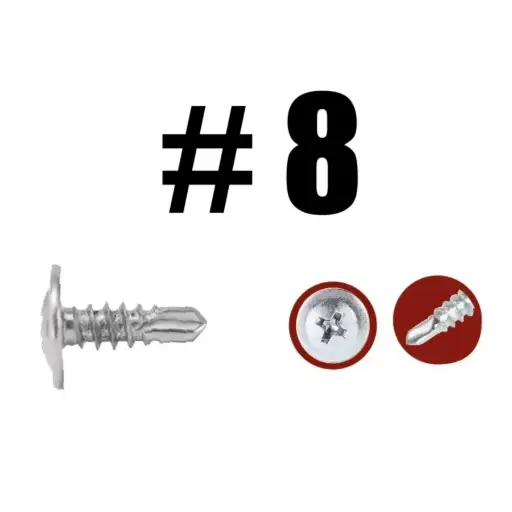 Tornillo Truss Cabeza Extraplan Punta Broca #8