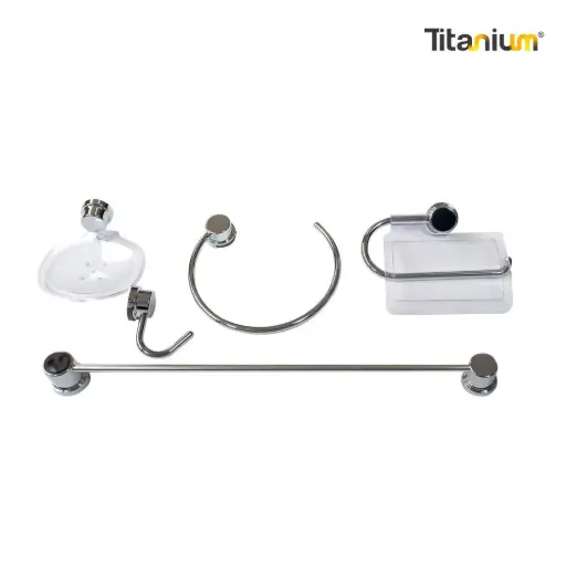 [TTA71] Juego De Accesorios Baño x 5 Abs Titanium