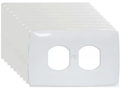 [T1206-0018] Tapa Plastica 2x4 Toma Doble ST Induma x 10u