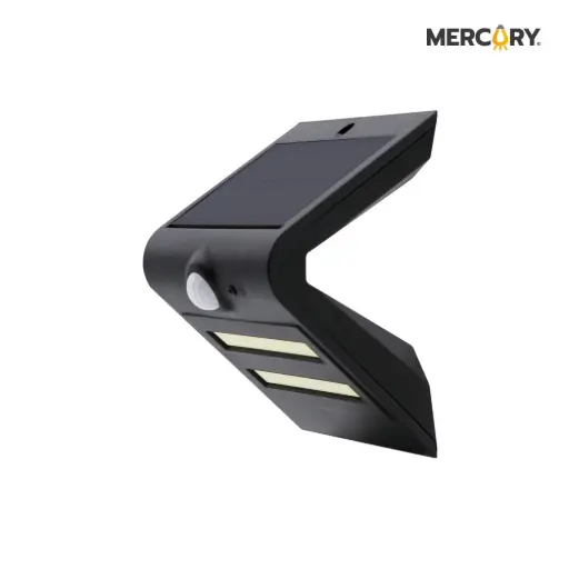 [ISL28] Aplique Solar Led Luxury Black 2w 6500k Ip65 Sensor Mercury