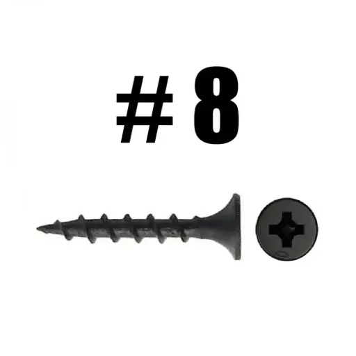 Tornillo Drywall Negro #8