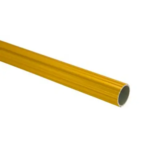Tubo Cortinero Ranurado Dorado x 6m