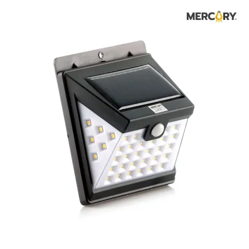 Aplique Pared Solar Led 2w Ip44 Con Sensor Mercury