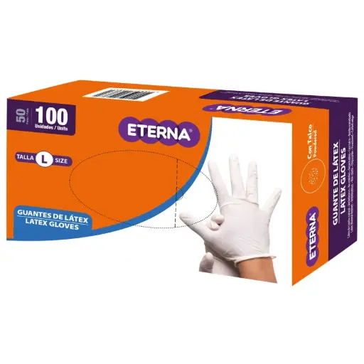 [474479] Guante de latex talla L x 100und Eterna 