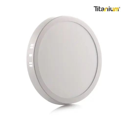 [TTA139] Panel Led Sobreponer Redondo Backlight 6500K 18w Titanium 
