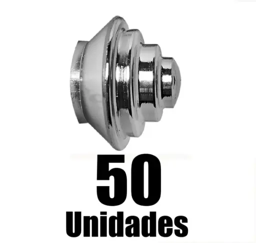 Terminal Cortinero Cromado Lej x 50u