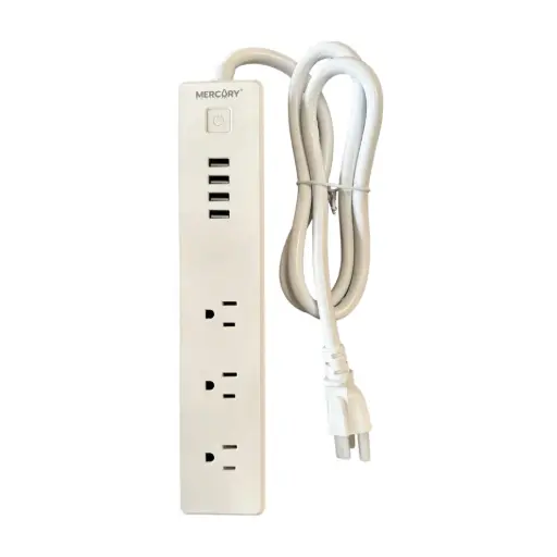[TIC40] Multitoma Smart 3 Salidas + 4 Usb 1m/Cable Mercury