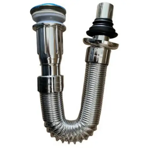 [TD-FCP1] Sifon Flexible Lavamanos Push Cromado Ferreintegral