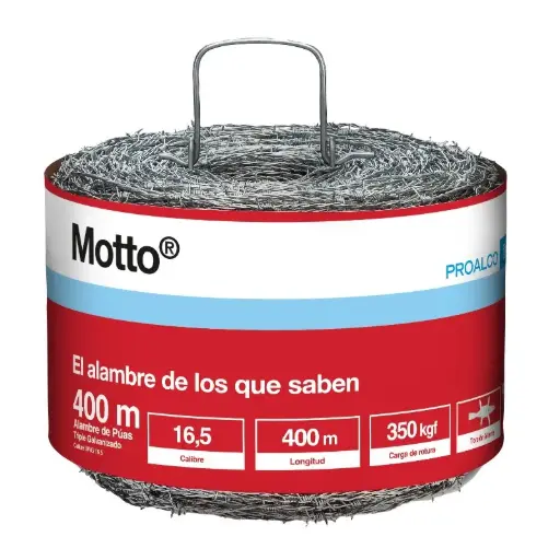 [210236] Alambre Púas Motto Calibre 16.5 x 400m Proalco