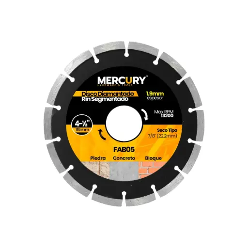 Disco Diamantado Segmentado 7mm Mercury