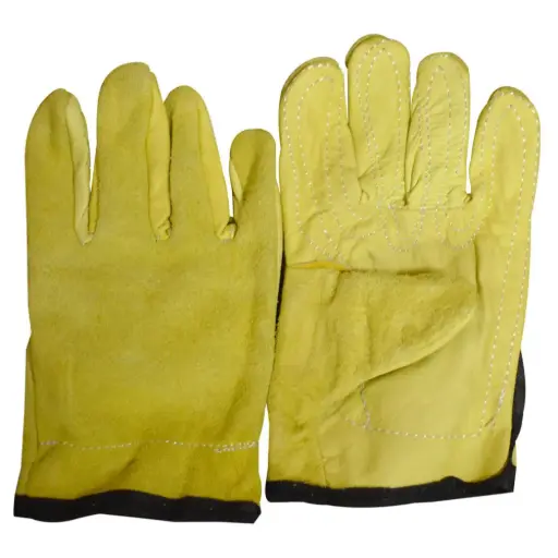 [8626] Guante Ingeniero Corto Amarillo Con Refuerzo Interno Uduke