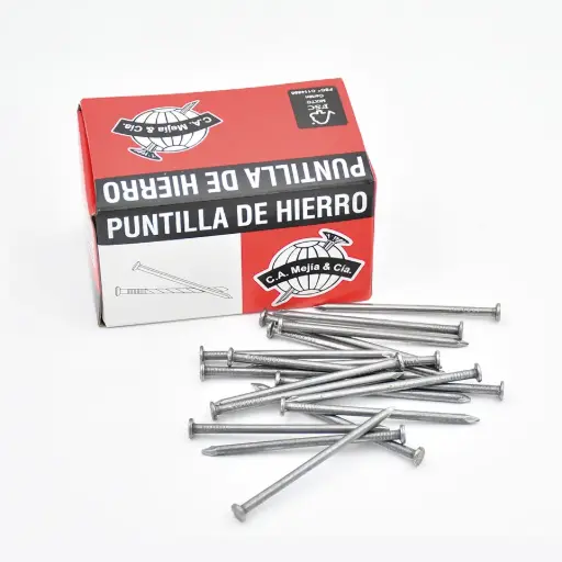 [5203L43L02] Puntilla Hierro Liso Con Cabeza 500g 3" Ca Mejia