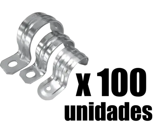 Grapa Tubo Galvanizada Sencilla Induma x 100 Und