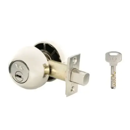 [0004111] Cerrojo 170 Niquel Brillante Para Puerta De Vidrio LL Yale Blister