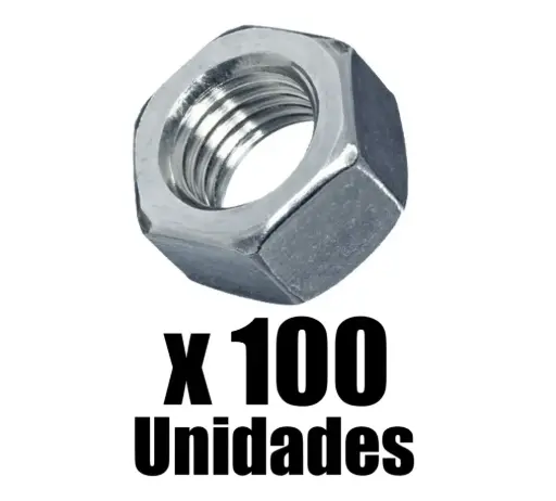 Tuerca Hexagonal G2 Zincada X 100 Und