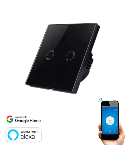 Switch Smart Home Touch Black Wifi Gen2
