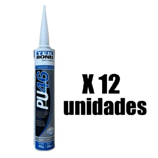 [17000013175-12] Sellador Poliuretano PU40 - PU46 Gris 310ml TekBond x 12 und