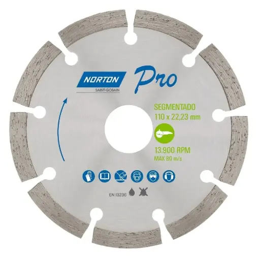 Disco Diamantado Segmentado Norton Pro