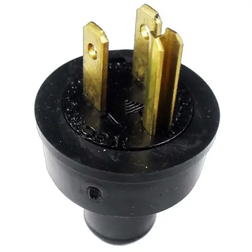 [2505] Clavija Caucho Polo A Tierra 15amp Electrocontrol 