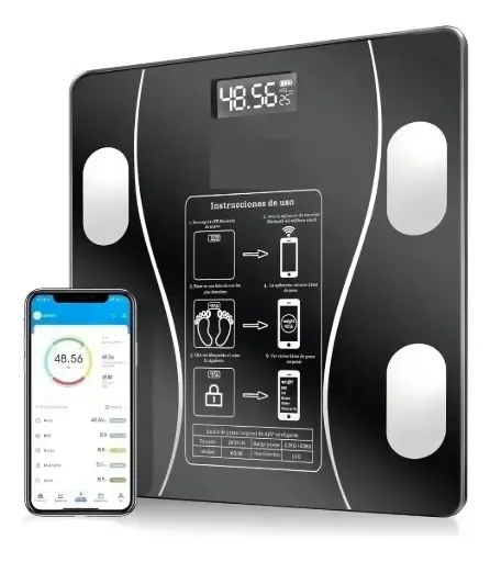 [14613-3] Bascula Para Persona Digital Bluetooth Color Negro