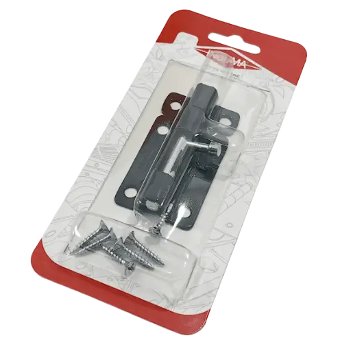 Pasador Cuadrado Negro  C.18 C.T. Blister