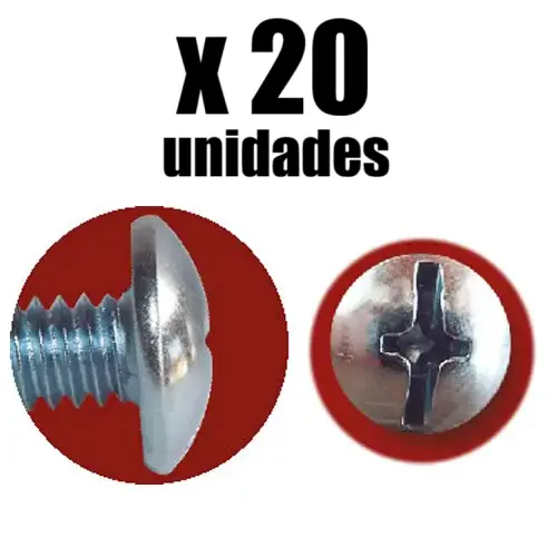 Tornillo Estufa Redonda Mixt. 1/4" x 20 Und