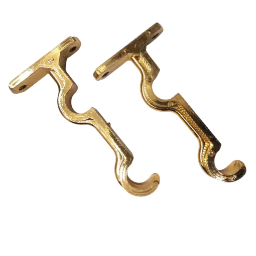 Soporte Cortinero Muro Dorado Doble Uduke x 2 Und